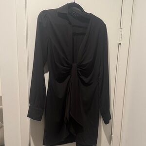 Blue Blush Black Mini Dress